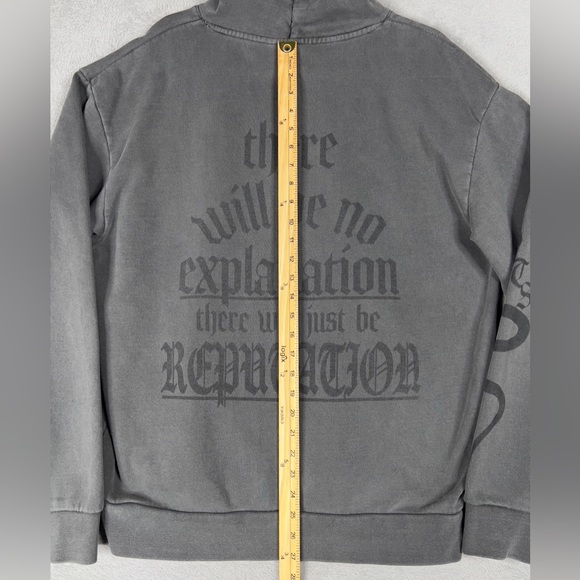 Taylor Swift No Explanation Just Reputation‎ Oversized Hoodie Women's XS/S Gray - Picture 10 of 11